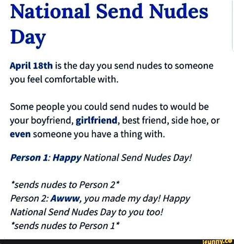 national send nudes day|Happy Hoeing: Its National Send Nudes Day